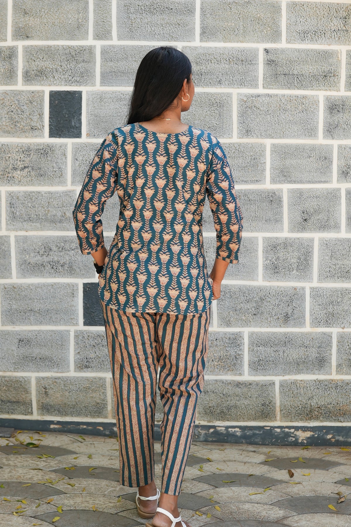 MANGAI Premium Cotton Printed Night Suits | Stylish Print's All Over | Top & Bottom Set | 3/4 Sleeve | Trendy Night Suits for Stylish Women's (TPS-3/4)