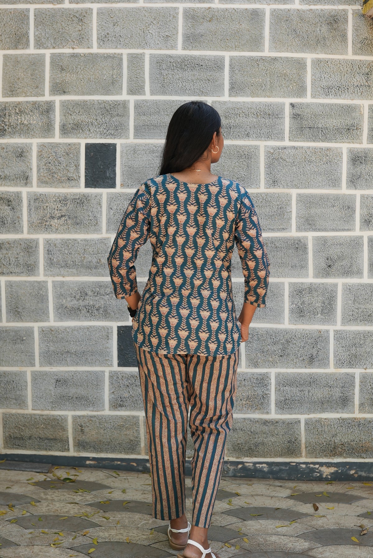 MANGAI Premium Cotton Printed Night Suits | Stylish Print's All Over | Top & Bottom Set | 3/4 Sleeve | Trendy Night Suits for Stylish Women's (TPS-3/4)