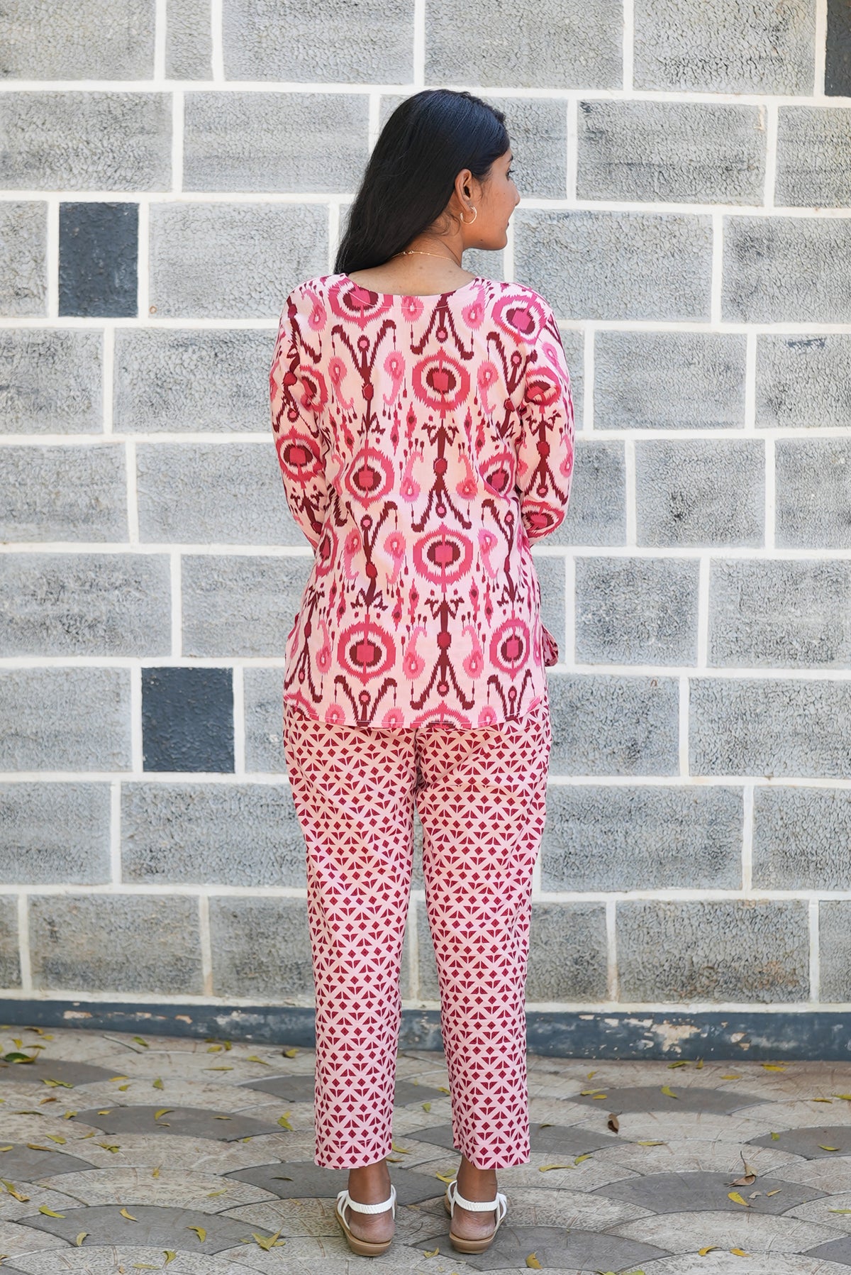 MANGAI Premium Cotton Printed Night Suits | Stylish Print's All Over | Top & Bottom Set | 3/4 Sleeve | Trendy Night Suits for Stylish Women's (TPS-3/4)