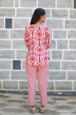 MANGAI Premium Cotton Printed Night Suits | Stylish Print's All Over | Top & Bottom Set | 3/4 Sleeve | Trendy Night Suits for Stylish Women's (TPS-3/4)