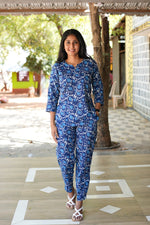 MANGAI Premium Cotton Printed Night Suits | Stylish Print's All Over | Top & Bottom Set | 3/4 Sleeve | Trendy Night Suits for Stylish Women's (TPS-3/4)