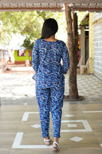 MANGAI Premium Cotton Printed Night Suits | Stylish Print's All Over | Top & Bottom Set | 3/4 Sleeve | Trendy Night Suits for Stylish Women's (TPS-3/4)