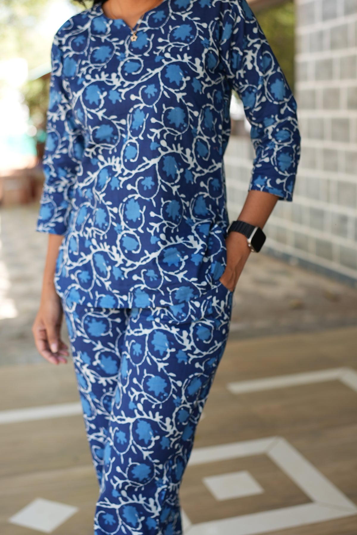 MANGAI Premium Cotton Printed Night Suits | Stylish Print's All Over | Top & Bottom Set | 3/4 Sleeve | Trendy Night Suits for Stylish Women's (TPS-3/4)