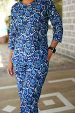 MANGAI Premium Cotton Printed Night Suits | Stylish Print's All Over | Top & Bottom Set | 3/4 Sleeve | Trendy Night Suits for Stylish Women's (TPS-3/4)