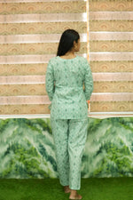 MANGAI Premium Cotton Printed Night Suits | Stylish Print's All Over | Top & Bottom Set | 3/4 Sleeve | Trendy Night Suits for Stylish Women's (TPS-3/4)