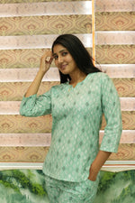 MANGAI Premium Cotton Printed Night Suits | Stylish Print's All Over | Top & Bottom Set | 3/4 Sleeve | Trendy Night Suits for Stylish Women's (TPS-3/4)