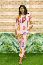 MANGAI Premium Cotton Printed Night Suits | Stylish Print's All Over | Top & Bottom Set | 3/4 Sleeve | Trendy Night Suits for Stylish Women's (TPS-3/4)