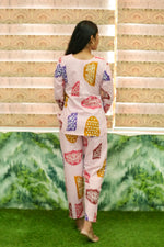 MANGAI Premium Cotton Printed Night Suits | Stylish Print's All Over | Top & Bottom Set | 3/4 Sleeve | Trendy Night Suits for Stylish Women's (TPS-3/4)