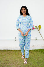 MANGAI Premium Cotton Printed Night Suits | Stylish Print's All Over | Top & Bottom Set | 3/4 Sleeve | Trendy Night Suits for Stylish Women's (TPS-3/4)