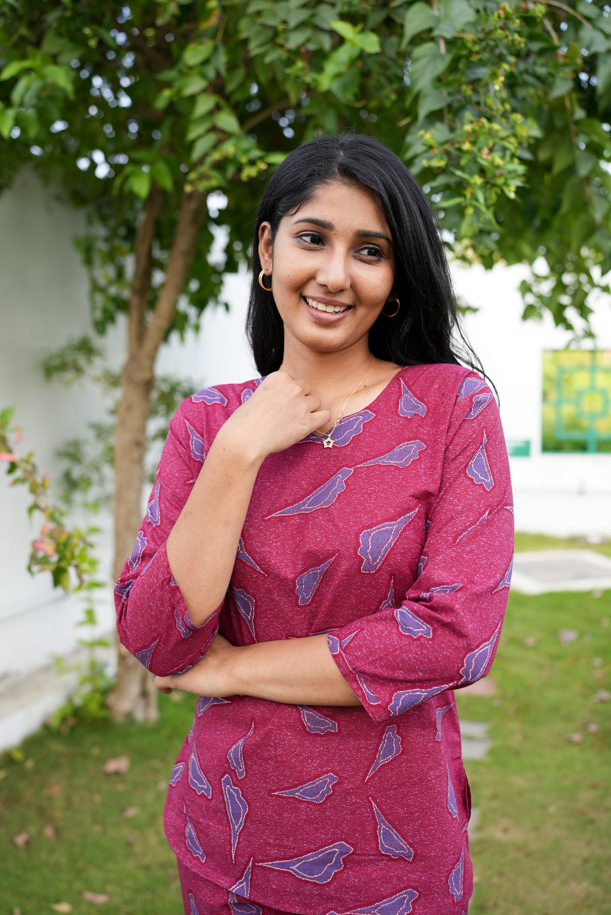 MANGAI Premium Cotton Printed Night Suits | Stylish Print's All Over | Top & Bottom Set | 3/4 Sleeve | Trendy Night Suits for Stylish Women's (TPS-3/4)