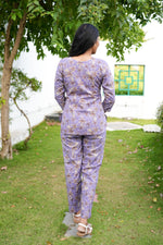 MANGAI Premium Cotton Printed Night Suits | Stylish Print's All Over | Top & Bottom Set | 3/4 Sleeve | Trendy Night Suits for Stylish Women's (TPS-3/4)