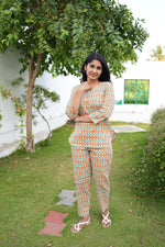 MANGAI Premium Cotton Printed Night Suits | Stylish Print's All Over | Top & Bottom Set | 3/4 Sleeve | Trendy Night Suits for Stylish Women's (TPS-3/4)