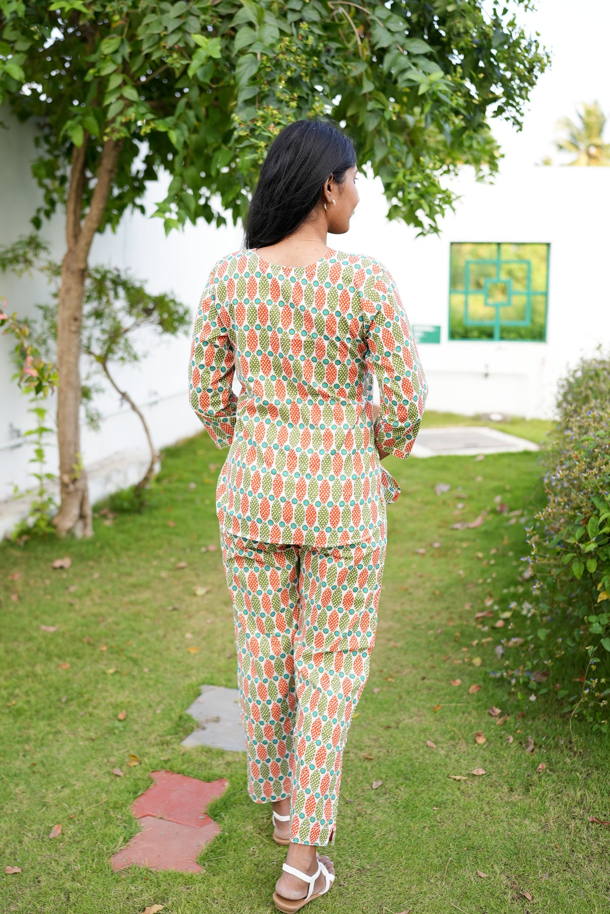 MANGAI Premium Cotton Printed Night Suits | Stylish Print's All Over | Top & Bottom Set | 3/4 Sleeve | Trendy Night Suits for Stylish Women's (TPS-3/4)