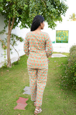 MANGAI Premium Cotton Printed Night Suits | Stylish Print's All Over | Top & Bottom Set | 3/4 Sleeve | Trendy Night Suits for Stylish Women's (TPS-3/4)