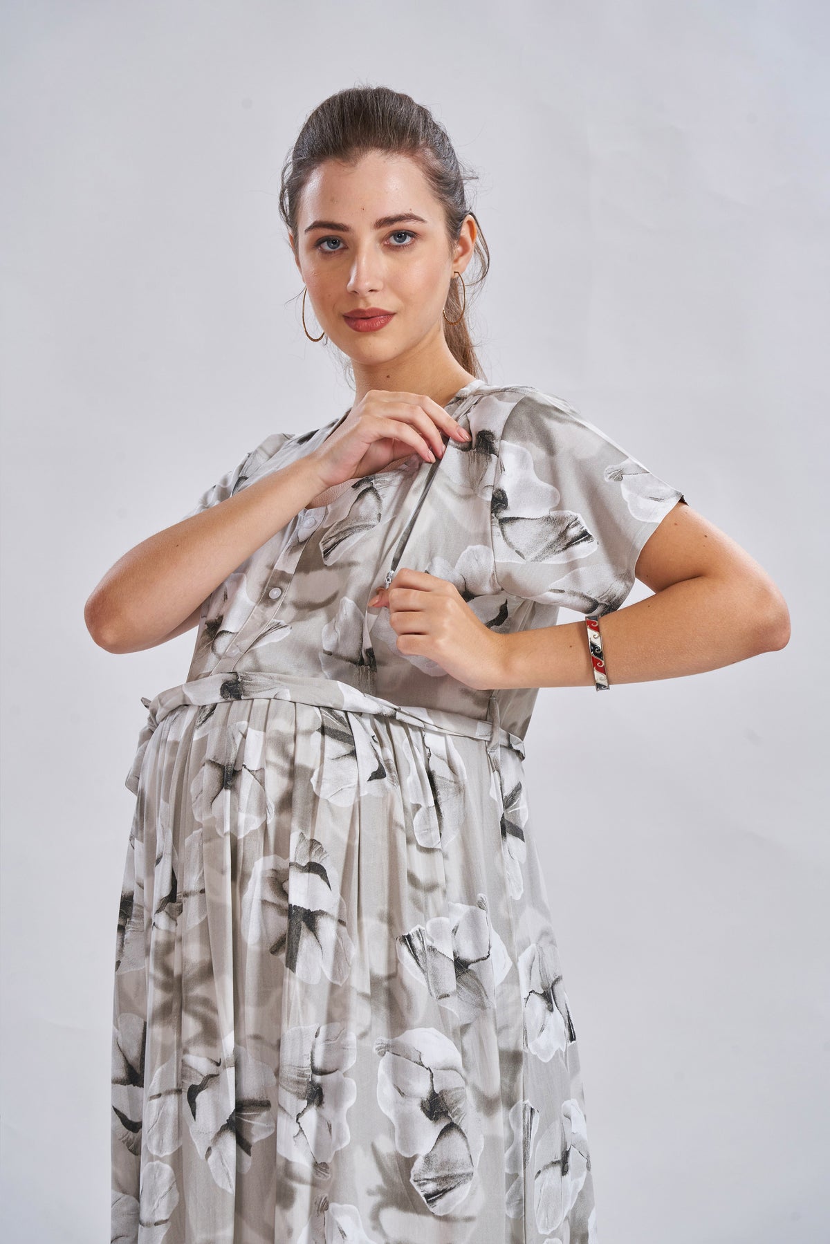 New Arrivals 4-IN-ONE MAXI Mom's Feeding & Casual Wear | Stylish Maxi Style | Invisible Feeding Zipper | Perfect Pre & Post Pregnancy Wear (FIO-MXI)