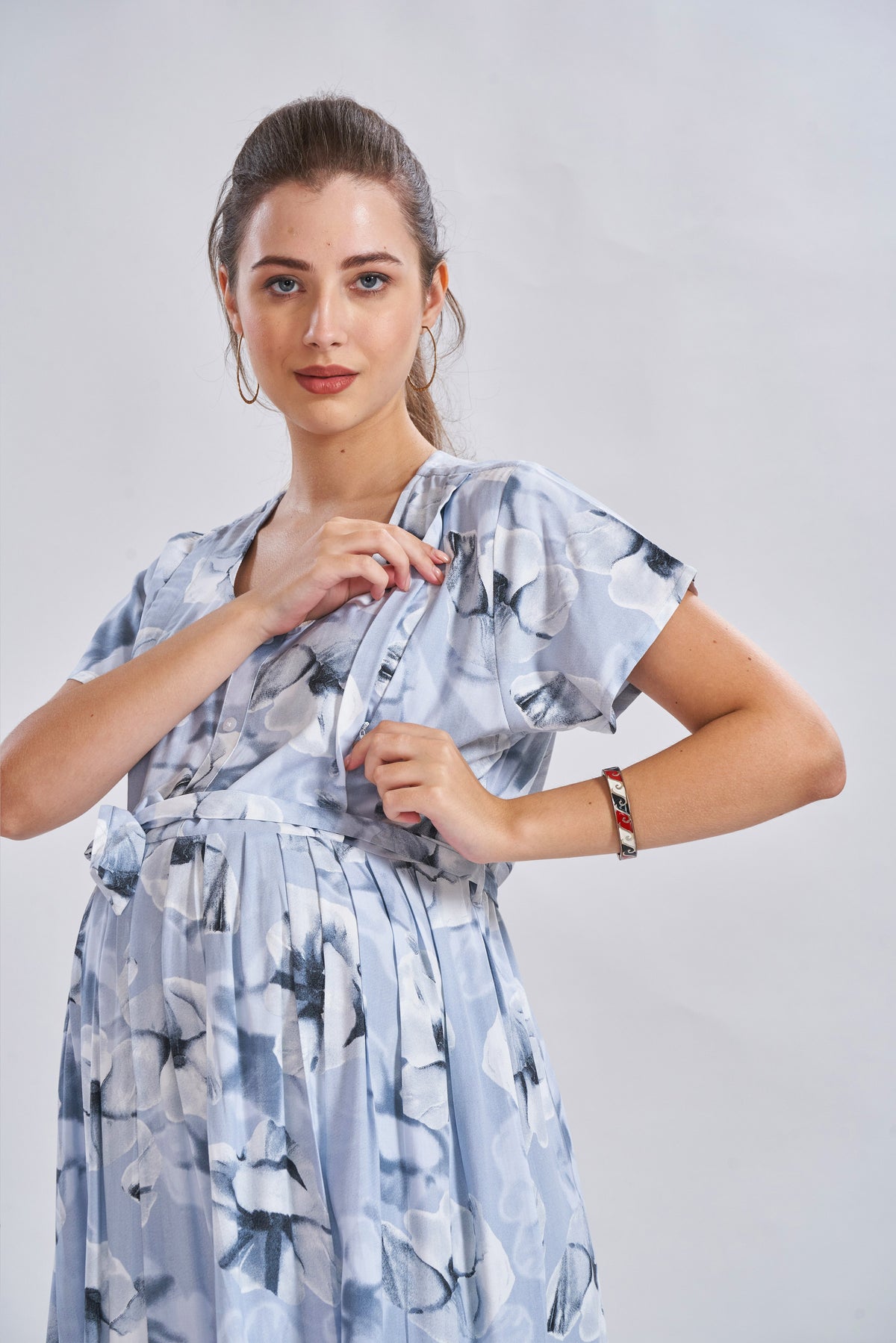 New Arrivals 4-IN-ONE MAXI Mom's Feeding & Casual Wear | Stylish Maxi Style | Invisible Feeding Zipper | Perfect Pre & Post Pregnancy Wear (FIO-MXI)