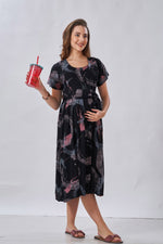 New Arrivals 4-IN-ONE MAXI Mom's Feeding & Casual Wear | Stylish Maxi Style | Invisible Feeding Zipper | Perfect Pre & Post Pregnancy Wear (FIO-MXI)