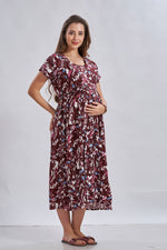 New Arrivals 4-IN-ONE MAXI Mom's Feeding & Casual Wear | Stylish Maxi Style | Invisible Feeding Zipper | Perfect Pre & Post Pregnancy Wear (FIO-MXI)