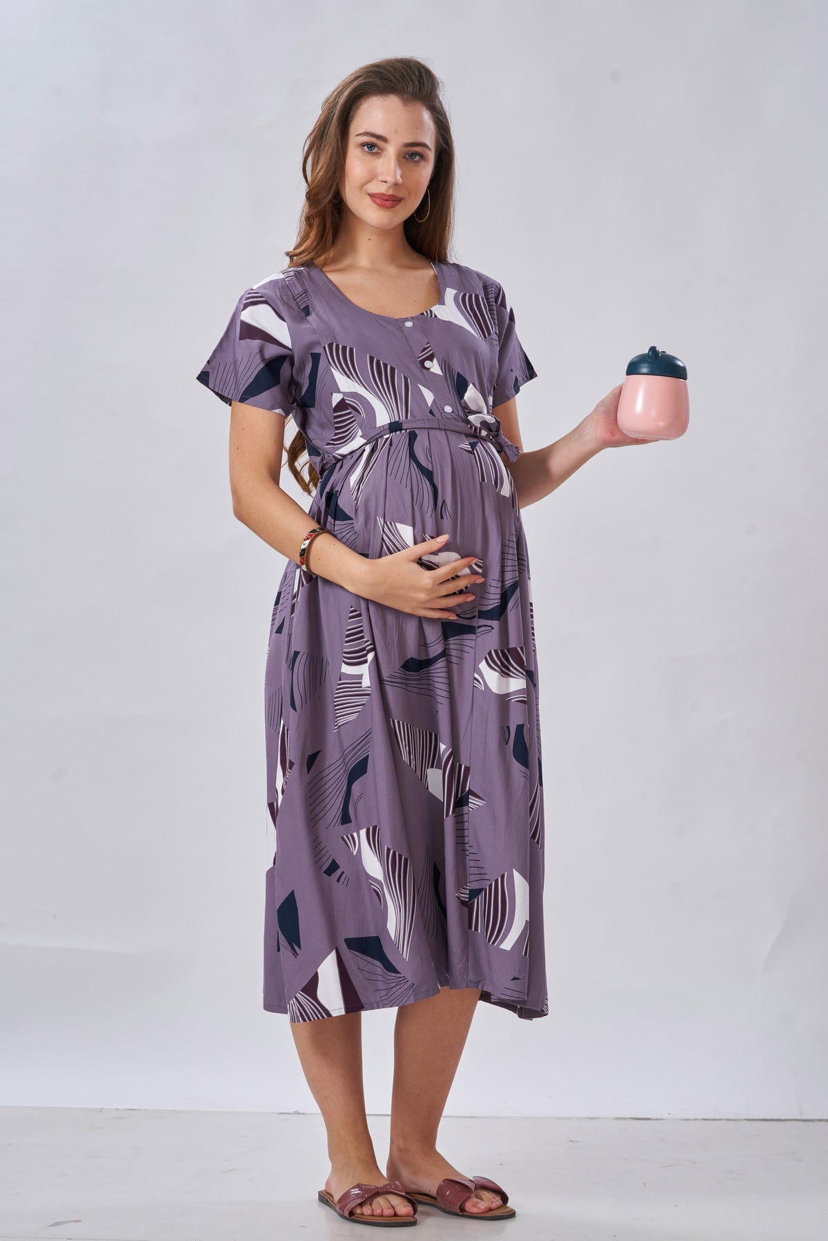 New Arrivals 4-IN-ONE MAXI Mom's Feeding & Casual Wear | Stylish Maxi Style | Invisible Feeding Zipper | Perfect Pre & Post Pregnancy Wear (FIO-MXI)