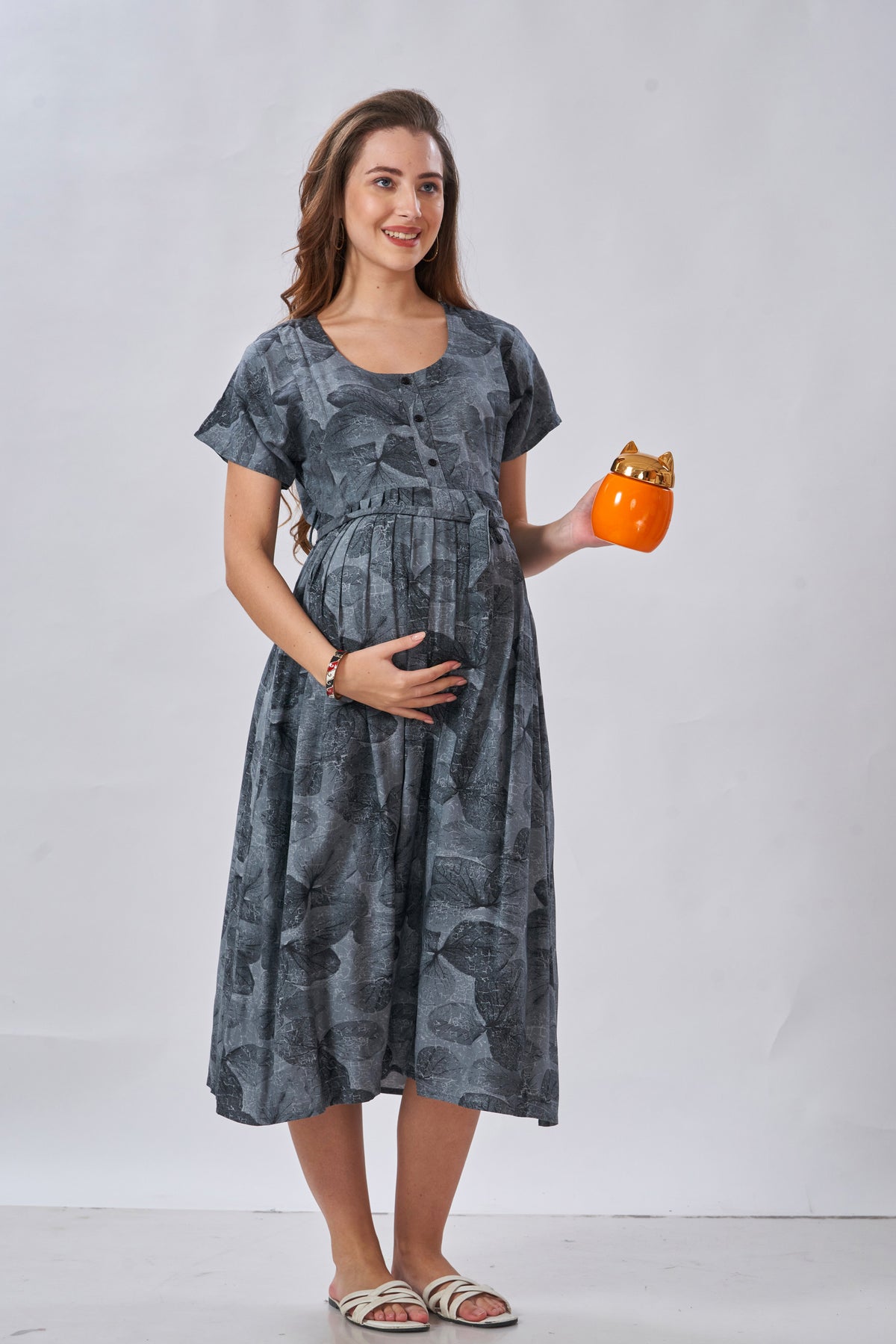 New Arrivals 4-IN-ONE MAXI Mom's Feeding & Casual Wear | Stylish Maxi Style | Invisible Feeding Zipper | Perfect Pre & Post Pregnancy Wear (FIO-MXI)