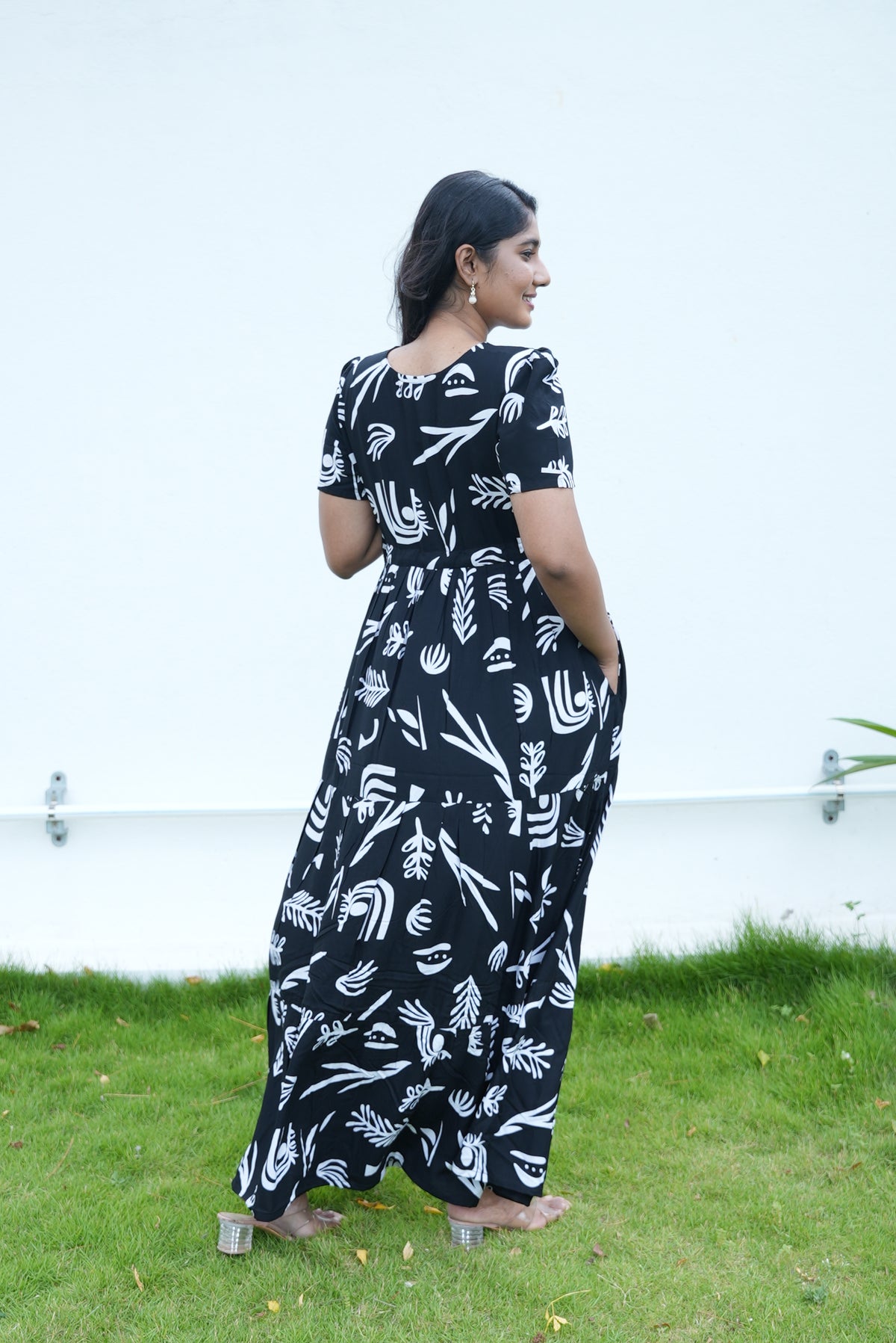 Stylish Arrivals Rayon Gathering Frock Model Night Gown's | Front Adjustable Gathering Style Rope Rope | Puff Sleeve | Trending Collection's for Stylish Women's (GFK)