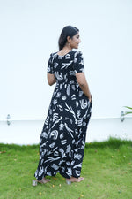 Stylish Arrivals Rayon Gathering Frock Model Night Gown's | Front Adjustable Gathering Style Rope Rope | Puff Sleeve | Trending Collection's for Stylish Women's (GFK)