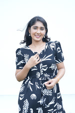 Stylish Arrivals Rayon Gathering Frock Model Night Gown's | Front Adjustable Gathering Style Rope Rope | Puff Sleeve | Trending Collection's for Stylish Women's (GFK)