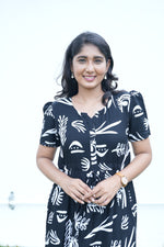 Stylish Arrivals Rayon Gathering Frock Model Night Gown's | Front Adjustable Gathering Style Rope Rope | Puff Sleeve | Trending Collection's for Stylish Women's (GFK)