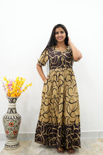 Mangai 3 Layer Flared Frock Model Nighties Soft and Smooth Premium Quality Rayon Material , Fancy Frilled Sleeve, Side Pocket , Back tie Rope , Stylish Collection's for Trendy Women's (MRK)