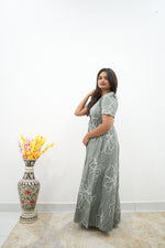Stylish Arrivals Rayon Gathering Frock Model Night Gown's | Front Adjustable Gathering Style Rope | Puff Sleeve | Trending Collection's for Stylish Women's (FKG)