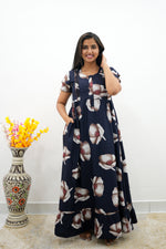 MANGAI Rayon Frock Nighties | Front Open Lengthy Zipper Comforts Feeding | Fancy Double Layered Sleeve's | Post & Pre Pregnancy's and Casual Wear | Side Pocket |Versatile Rayon Frock Night Gown's for Stylish Women's (RFF)