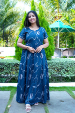 Stylish Alpine 3 Layer Frock Model Nighties| Fancy Sleeves & Neck Pattern| Side Pocket with Back Tie Rope | Perfect Nightwear Trendy Women's (AFK)