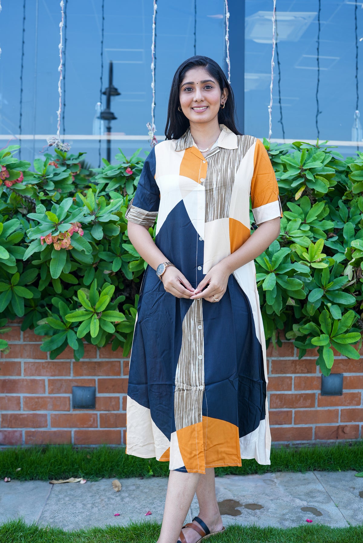 MANGAI Premium Rayon Collar MAXI Nighty for Women | Long Sleeve Stylish Nightwear for Women and Teenager | Perfect Stylish Nightwear (MCM)