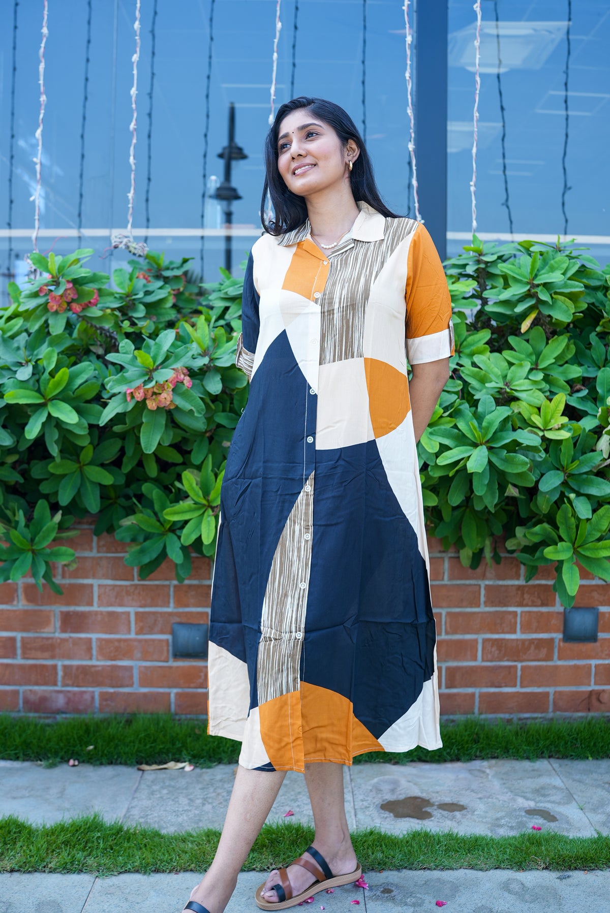 MANGAI Premium Rayon Collar MAXI Nighty for Women | Long Sleeve Stylish Nightwear for Women and Teenager | Perfect Stylish Nightwear (MCM)