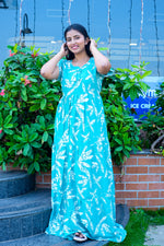 Stylish Alpine 3 Layer Frock Model Nighties| Fancy Sleeves & Neck Pattern| Side Pocket with Back Tie Rope | Perfect Nightwear Trendy Women's (AFK)