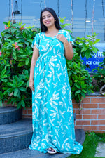 Stylish Alpine 3 Layer Frock Model Nighties| Fancy Sleeves & Neck Pattern| Side Pocket with Back Tie Rope | Perfect Nightwear Trendy Women's (AFK)