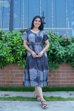 Rayon MAXI FROCK Model Nighties | Fancy Petal Sleeve | Fancy Neck & Side Pocket | Pleated Frock MAXI Style | Trendy Collection's for Stylish Women & Teenage Girl (FSF)