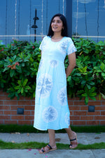 Rayon MAXI FROCK Model Nighties | Round Neck & Side Pocket | Pleated Frock MAXI Style | Trendy Collection's for Stylish Women & Teenage Girl (FRH)