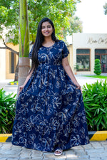 Stylish Alpine 3 Layer Frock Model Nighties| Fancy Sleeves & Neck Pattern| Side Pocket with Back Tie Rope | Perfect Nightwear Trendy Women's (AFK)