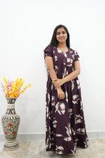 MANGAI Rayon Frock Nighties | Front Open Lengthy Zipper Comforts Feeding | Fancy Double Layered Sleeve's | Post & Pre Pregnancy's and Casual Wear | Side Pocket |Versatile Rayon Frock Night Gown's for Stylish Women's (RFF)