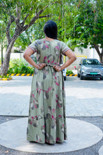 Stylish Alpine 3 Layer Frock Model Nighties| Fancy Sleeves & Neck Pattern| Side Pocket with Back Tie Rope | Perfect Nightwear Trendy Women's (AFK)