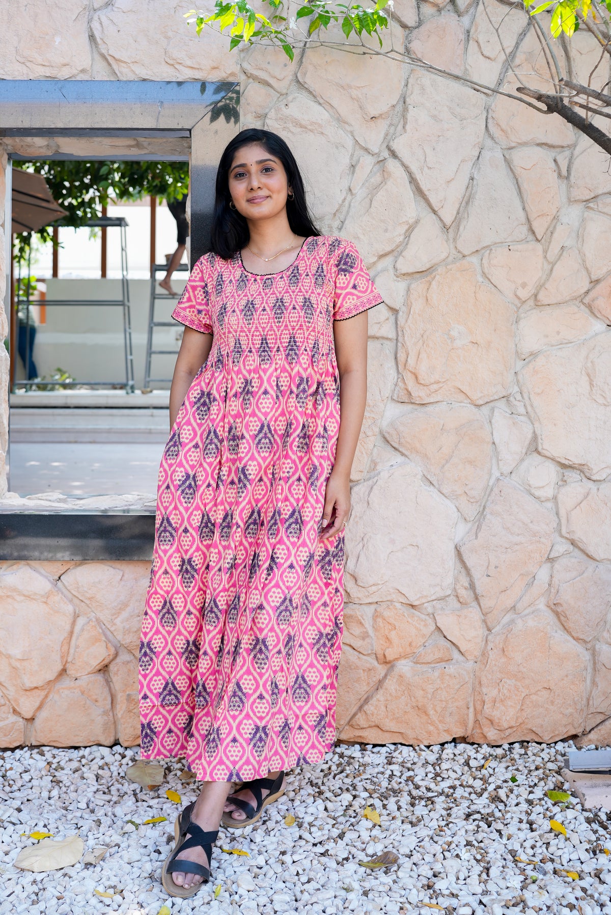 Soft Cotton Stretchable Smocking Nighties for New Arrivals | Daily Comforts & Light Weighted Elastic Nighties| Smocking Nightgown for Trendy Women's (SCT)