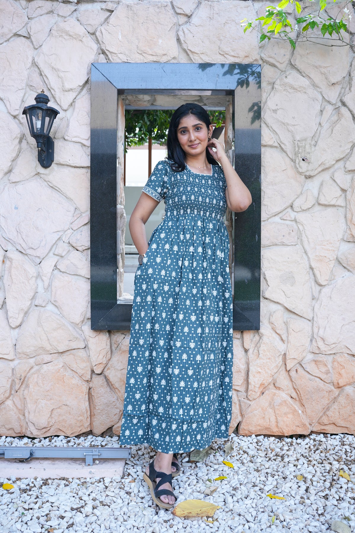 Soft Cotton Stretchable Smocking Nighties for New Arrivals | Daily Comforts & Light Weighted Elastic Nighties| Smocking Nightgown for Trendy Women's (SCT)