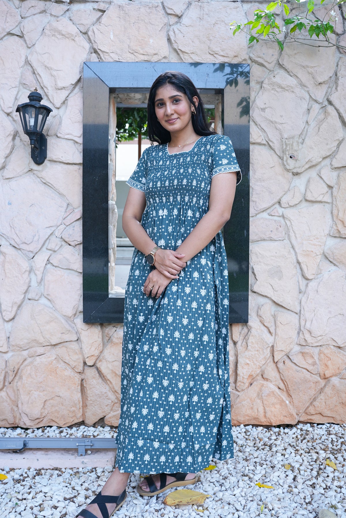 Soft Cotton Stretchable Smocking Nighties for New Arrivals | Daily Comforts & Light Weighted Elastic Nighties| Smocking Nightgown for Trendy Women's (SCT)