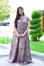 Stylish Alpine 3 Layer Frock Model Nighties| Fancy Sleeves & Neck Pattern| Side Pocket with Back Tie Rope | Perfect Nightwear Trendy Women's (AFK)