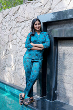 New MANGAI Stylish Rayon Cord Set Night Suits for all Stylish Women's | Long Sleeve with Size Pocket Beautiful all Over Printed Elastic Waist Top & Bottom Cord Set your Perfect Nightwear Companion (MRNS)