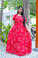 Stylish Alpine 3 Layer Frock Model Nighties| Fancy Sleeves & Neck Pattern| Side Pocket with Back Tie Rope | Perfect Nightwear Trendy Women's (AFK)