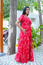 Stylish Alpine 3 Layer Frock Model Nighties| Fancy Sleeves & Neck Pattern| Side Pocket with Back Tie Rope | Perfect Nightwear Trendy Women's (AFK)