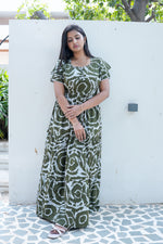 Stylish Alpine 3 Layer Frock Model Nighties| Fancy Sleeves & Neck Pattern| Side Pocket with Back Tie Rope | Perfect Nightwear Trendy Women's (AFK)