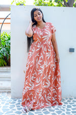 Stylish Alpine 3 Layer Frock Model Nighties| Fancy Sleeves & Neck Pattern| Side Pocket with Back Tie Rope | Perfect Nightwear Trendy Women's (AFK)